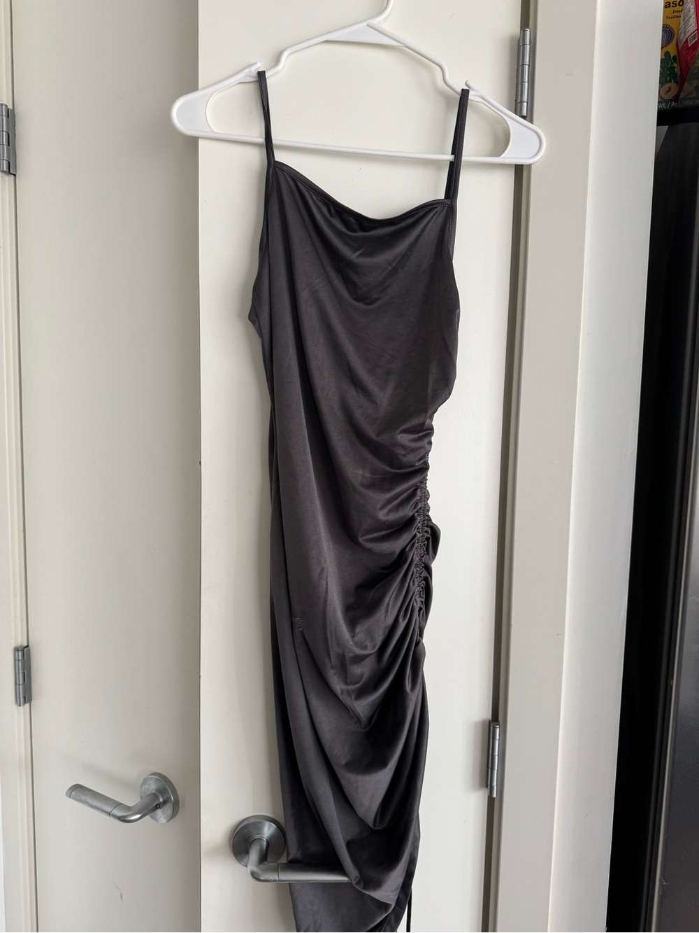 Free People Black Draped Backless Slip Dress